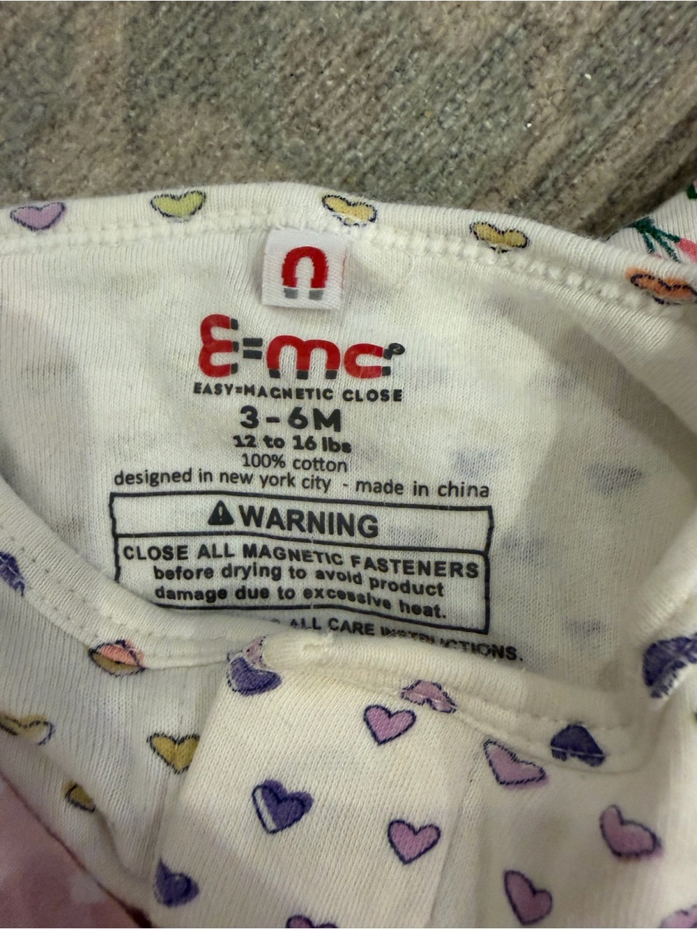 Magnetic Me pajamas - rainbow heart pattern